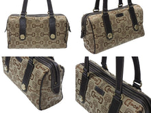Load image into Gallery viewer, Gucci グッチ ボストンバッグ ホースビット刺繍 カーキ 248270 キャンバス ブラウン ベージュ 美品 中古 4b005845