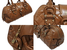 Load image into Gallery viewer, 極美品 BURBERRY バーバリー Bowling ボーリング ボストンバッグ FF12501 WS12501 ブラウン ゴールド金具 中古 4b005854