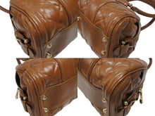 Load image into Gallery viewer, 極美品 BURBERRY バーバリー Bowling ボーリング ボストンバッグ FF12501 WS12501 ブラウン ゴールド金具 中古 4b005854