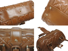 Load image into Gallery viewer, 極美品 BURBERRY バーバリー Bowling ボーリング ボストンバッグ FF12501 WS12501 ブラウン ゴールド金具 中古 4b005854