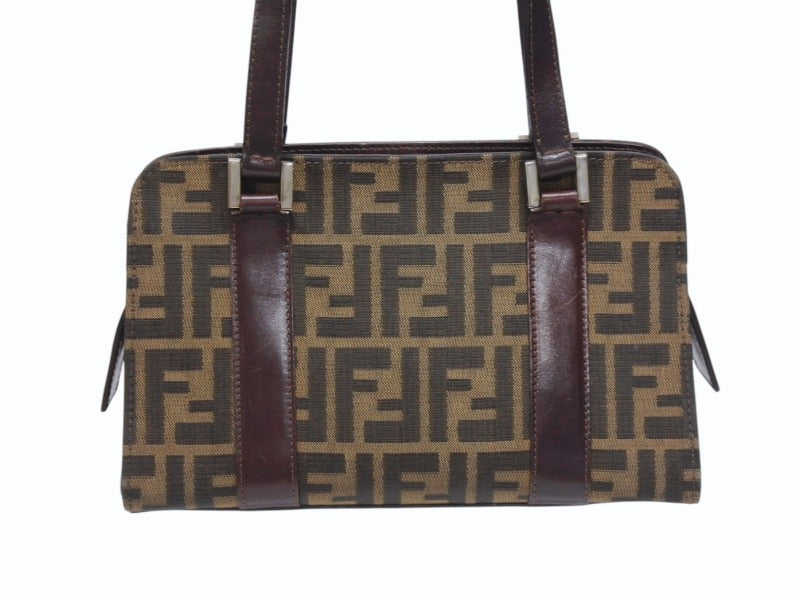 FENDI フェンディ ワンショルダー ハンドバッグ ブラウン ズッカ柄 