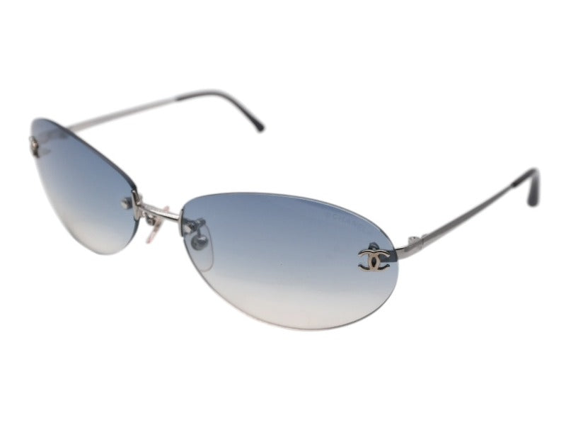 極美品 CHANEL シャネル ココマーク リムレス サングラス 4013  