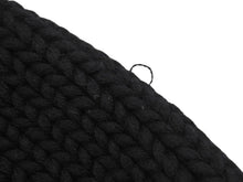 Load image into Gallery viewer, 新品同様 CHROME HEARTS クロムハーツ クロスパッチ ニットキャップ ビーニー カシミヤ レザー シルバー925 ブラック ONE SIZE 中古 4b006574