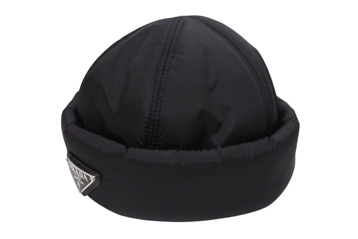 極美品 PRADA プラダ Re-Nylon リナイロン パデッドビーニー