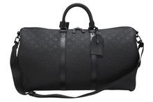 Load image into Gallery viewer, 新品同様 LOUIS VUITTON ルイヴィトン モノグラムトリヨン キーポル バンドリエール 50cm M59025 ボストンバッグ ブラック 中古 4b006832