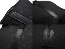 Load image into Gallery viewer, 新品同様 LOUIS VUITTON ルイヴィトン モノグラムトリヨン キーポル バンドリエール 50cm M59025 ボストンバッグ ブラック 中古 4b006832