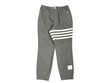 画像をギャラリービューアに読み込む, THOM BROWNE トムブラウン ストライプ スラックス MTT012A-00626035 イージーウェスト グレー サイズ4 美品 中古 4b006907