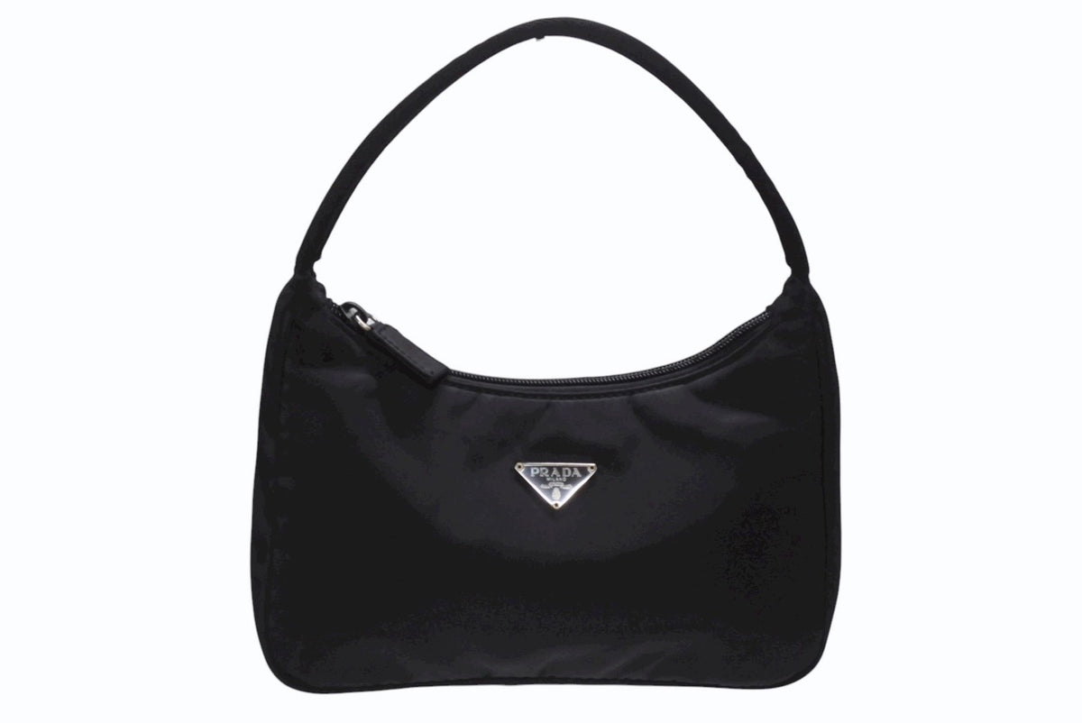 美品 PRADA ミニハンドバッグ 極 美品 プラダ 三角ロゴ レザー ハンドバッグ ミニ トート