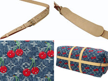 Load image into Gallery viewer, 新品同様 LOUIS VUITTON ルイヴィトン LV × TM キーポル バンドリエール 45 チェリー デニム モノグラム 村上隆 M13875 中古 4b007753