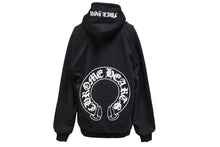 Load image into Gallery viewer, 極美品 CHROME HEARTS クロムハーツ OLD Horseshoe Hoodie オールドモデル ホースシュー サーマル パーカーサイズM ブラック 中古 4b008144
