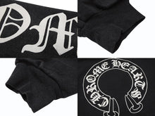 Load image into Gallery viewer, CHROME HEARTS クロムハーツ OLD Horseshoe Hoodie オールドモデル ホースシュー 袖プリント プルオーバーパーカーサイズM ブラック 美品 中古 4b008152