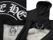 Load image into Gallery viewer, CHROME HEARTS クロムハーツ OLD Horseshoe Hoodie オールドモデル ホースシュー 袖プリント プルオーバーパーカーサイズM ブラック 美品 中古 4b008152