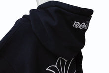 Load image into Gallery viewer, CHROME HEARTS クロムハーツ OLD オールドモデル CHクロス サーマル パーカー サイズM ブラック 美品 中古 4b008163