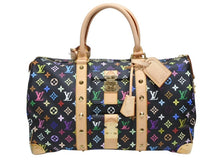 Load image into Gallery viewer, 新品同様 LOUIS VUITTON ルイヴィトン キーポル 45 ボストンバッグ M92640 モノグラム マルチカラー ブラック 村上隆 中古 4b008184