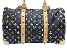 Load image into Gallery viewer, 新品同様 LOUIS VUITTON ルイヴィトン キーポル 45 ボストンバッグ M92640 モノグラム マルチカラー ブラック 村上隆 中古 4b008184