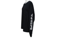 Load image into Gallery viewer, CHROME HEARTS クロムハーツ ネックロゴ 長袖Tシャツ サイズL アームロゴ プリント ブラック コットン 美品 中古 4b008219