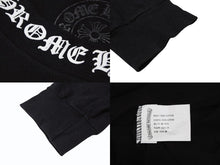 Load image into Gallery viewer, CHROME HEARTS クロムハーツ ネックロゴ 長袖Tシャツ サイズL アームロゴ プリント ブラック コットン 美品 中古 4b008219