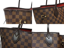 画像をギャラリービューアに読み込む, 極美品 LOUIS VUITTON ルイヴィトン ダミエ ネヴァーフルMM トートバッグ N51105 PVC レザー ブラウン ゴールド金具 中古 4b008248
