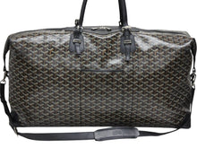 Load image into Gallery viewer, GOYARD ゴヤール ボーイング65 ボストンバッグ ヘリンボーン ゴヤールデインキャンバス ブラック シルバー金具 スト付き 美品 中古 4b008317