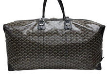 Load image into Gallery viewer, GOYARD ゴヤール ボーイング65 ボストンバッグ ヘリンボーン ゴヤールデインキャンバス ブラック シルバー金具 スト付き 美品 中古 4b008317