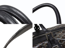 Load image into Gallery viewer, GOYARD ゴヤール ボーイング65 ボストンバッグ ヘリンボーン ゴヤールデインキャンバス ブラック シルバー金具 スト付き 美品 中古 4b008317