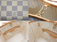 画像をギャラリービューアに読み込む, LOUIS VUITTON ルイ ヴィトン トートバッグ ネヴァーフルPM N51110 ダミエ アズール キャンバス ホワイト 美品 中古 4b008383