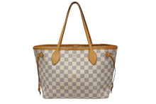 画像をギャラリービューアに読み込む, LOUIS VUITTON ルイ ヴィトン トートバッグ ネヴァーフルPM N51110 ダミエ アズール キャンバス ホワイト 美品 中古 4b008383