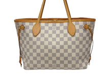 画像をギャラリービューアに読み込む, LOUIS VUITTON ルイ ヴィトン トートバッグ ネヴァーフルPM N51110 ダミエ アズール キャンバス ホワイト 美品 中古 4b008383