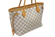 画像をギャラリービューアに読み込む, LOUIS VUITTON ルイ ヴィトン トートバッグ ネヴァーフルPM N51110 ダミエ アズール キャンバス ホワイト 美品 中古 4b008383