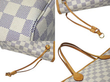 画像をギャラリービューアに読み込む, LOUIS VUITTON ルイ ヴィトン トートバッグ ネヴァーフルPM N51110 ダミエ アズール キャンバス ホワイト 美品 中古 4b008383