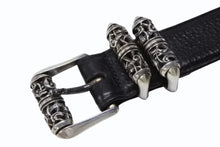 Load image into Gallery viewer, CHROME HEARTS クロムハーツ BLT CLT ROLLER 3PC/3PCケルティックローラー SIZE36 全長114cm レザーベルト ブラック 美品 中古 4b008443