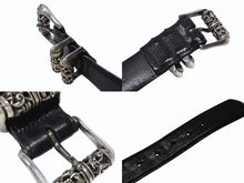 Load image into Gallery viewer, CHROME HEARTS クロムハーツ BLT CLT ROLLER 3PC/3PCケルティックローラー SIZE36 全長114cm レザーベルト ブラック 美品 中古 4b008443