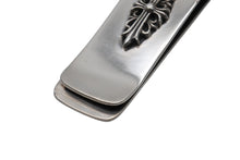 Load image into Gallery viewer, CHROME HEARTS クロムハーツ MNY CLIP SM フローラルクロス マネークリップ スモール 重量約56.4g スターリングシルバー 美品 中古 4b008444