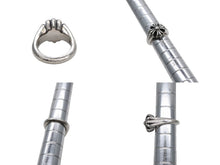 Load image into Gallery viewer, CHROME HEARTS クロムハーツ スモール カットアウト CHプラスリング 指輪 重量約13.1g サイズ9号 シルバー925 美品 中古 4b008458