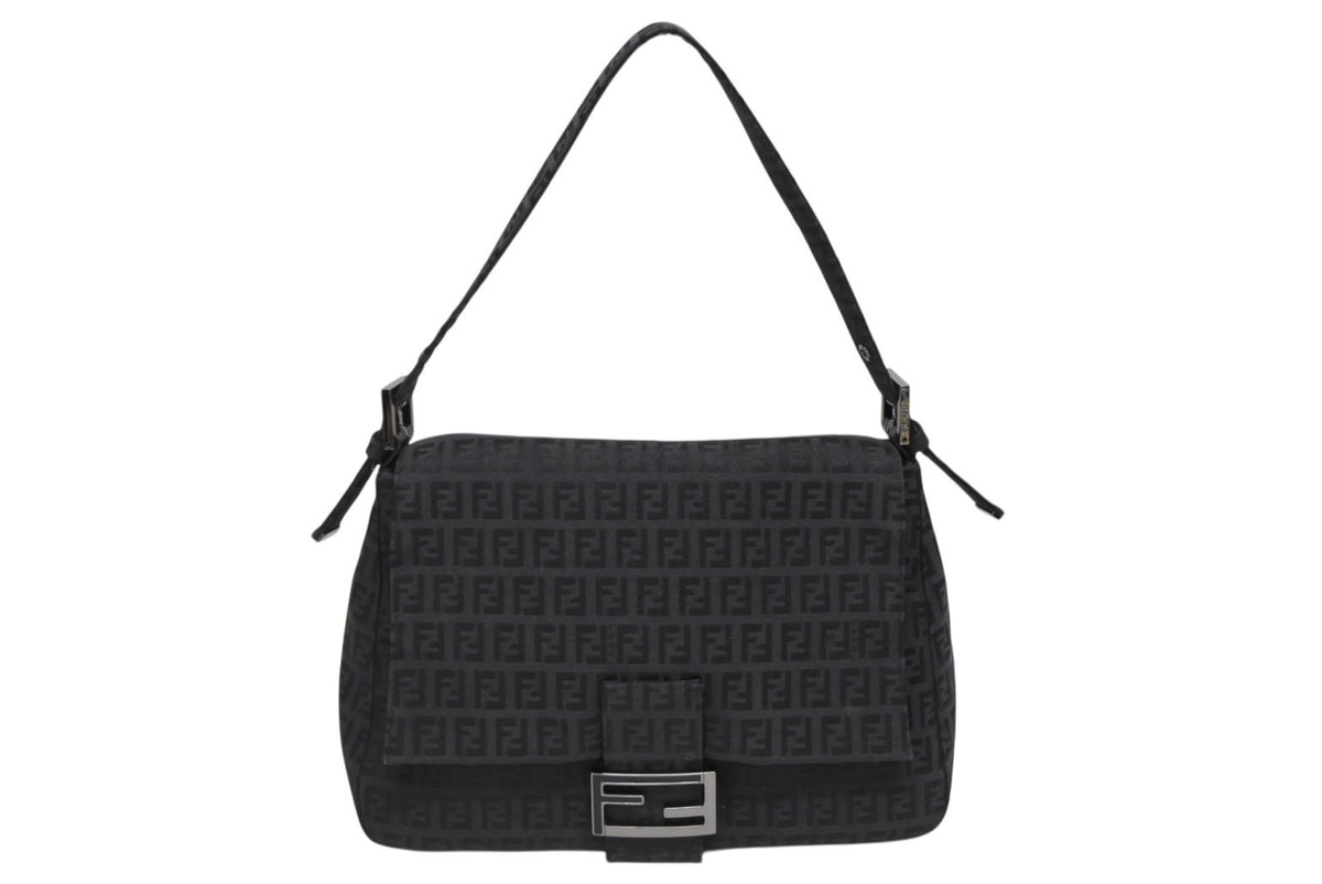 FENDI フェンディ ハンドバッグ マンマバケット ブラック キャンバス