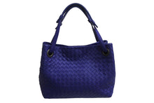 Load image into Gallery viewer, 極美品 BOTTEGA VENETA ボッテガヴェネタ イントレチャート スモール ガルダバッグ ハンドバッグ 405071 ブルー 中古 4b002667