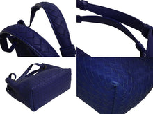 Load image into Gallery viewer, 極美品 BOTTEGA VENETA ボッテガヴェネタ イントレチャート スモール ガルダバッグ ハンドバッグ 405071 ブルー 中古 4b002667