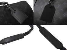 Load image into Gallery viewer, 新品同様 LOUIS VUITTON ルイヴィトン エクリプス キーポル バンドリエール45 ボストンバッグ M40569 シルバー金具 ブラック 中古 4c073964