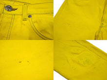 Load image into Gallery viewer, CHROME HEARTS クロムハーツ LEVI'S リーバイス クロスパッチ ウォッシュドデニムパンツ イエロー サイズ31 美品 中古 4c066986