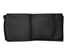 Load image into Gallery viewer, MaisonMargiela メゾンマルジェラ フリップフラップウォレット 二つ折り財布 レザー ブラック ホワイト 美品 中古 4c067023