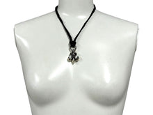 Load image into Gallery viewer, CHROME HEARTS クロムハーツ BSフレアペンダント wレザーブレイド ネックレス BS FLEUR LB シルバー925 重量36.239g 美品 中古 4c067063