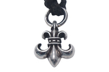 Load image into Gallery viewer, CHROME HEARTS クロムハーツ BSフレアペンダント wレザーブレイド ネックレス BS FLEUR LB シルバー925 重量36.239g 美品 中古 4c067063