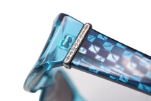 Load image into Gallery viewer, 極美品 CHROME HEARTS × MATTY BOY クロムハーツ マッティボーイ 99Eyes ULEIN サングラス ブルー プラスチック シルバー925 60□15-134 シルバー金具 中古 4c067083