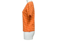 Load image into Gallery viewer, 極美品 CELINE セリーヌ 半袖Tシャツ サイズS トリオンフ 総柄 プリント オレンジ コットン ポリウレタン 中古 4c067095cn