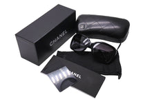 Load image into Gallery viewer, CHANEL シャネル サングラス ココマーク サイドリボン 5170-A 58□17 135 3N ブラック ホワイト 美品 中古 4c067116cc