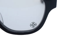 Load image into Gallery viewer, CHROME HEARTS クロムハーツ CUNTVOLUTED 伊達メガネ BK-18KGP サイズ49□23 147 ブラック ゴールドカラー プラスチック 美品 中古 4c067401