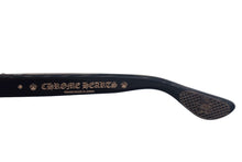 Load image into Gallery viewer, CHROME HEARTS クロムハーツ CUNTVOLUTED 伊達メガネ BK-18KGP サイズ49□23 147 ブラック ゴールドカラー プラスチック 美品 中古 4c067401