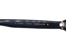 Load image into Gallery viewer, CHROME HEARTS クロムハーツ CUNTVOLUTED 伊達メガネ BK-18KGP サイズ49□23 147 ブラック ゴールドカラー プラスチック 美品 中古 4c067401
