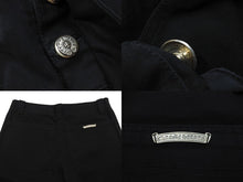 Load image into Gallery viewer, 極美品 ChromeHearts クロムハーツ カーペンターデニムパンツ ボタンフライ コットン シルバー925 ブラック シルバー金具 34 中古 4c067404