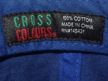 Load image into Gallery viewer, CROSS COLOURS クロスカラーズ キャップ ヴィンテージ 90s 1990 NATION 刺繍 フリーサイズ ブルー コットン 美品 中古 4c067436